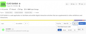 CLIO Exhibit GitLab Download Popup.png